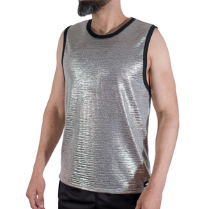 Macho - Camiseta com Glitter Fino Tamanho S/M