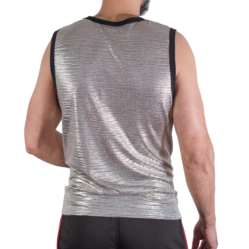 Macho - Camiseta com Glitter Fino Tamanho S/M