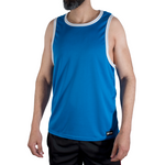 Macho - CMV002 Camiseta Azul de Ginástica Tamanho S/M