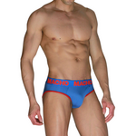 Macho - MCH005 Slip Clássico Azul + Vermelho M