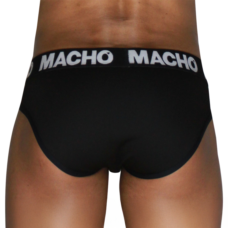 Macho - MCH007 Slip Clássico Preto + Preto L