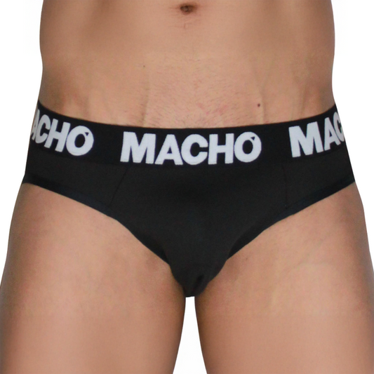 Macho - MCH007 Slip Clássico Preto + Preto XL