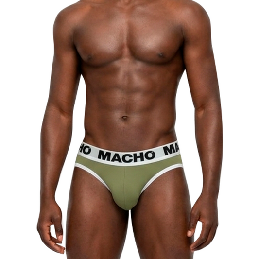 Macho - MCH013 Camiseta Militar Verde Slip XL