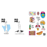 ROMP - PICCOLO DILDO DE SILICONE COM VENTOSA TRICOLORIDA 14 CM