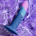 ROMP - PICCOLO DILDO DE SILICONE COM VENTOSA TRICOLORIDA 14 CM
