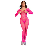 Chilirose - Cr 4894 Meia-Calça de Malha Rosa Neon P/M