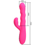 Pretty Love - Vibrador Coelho Multifuncional de Inverno com Display de LED Rosa