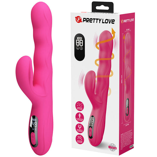 Pretty Love - Vibrador Coelho Multifuncional de Inverno com Display de LED Rosa