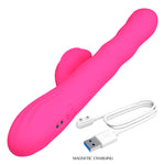 Pretty Love - Vibrador Coelho Multifuncional de Inverno com Display de LED Rosa
