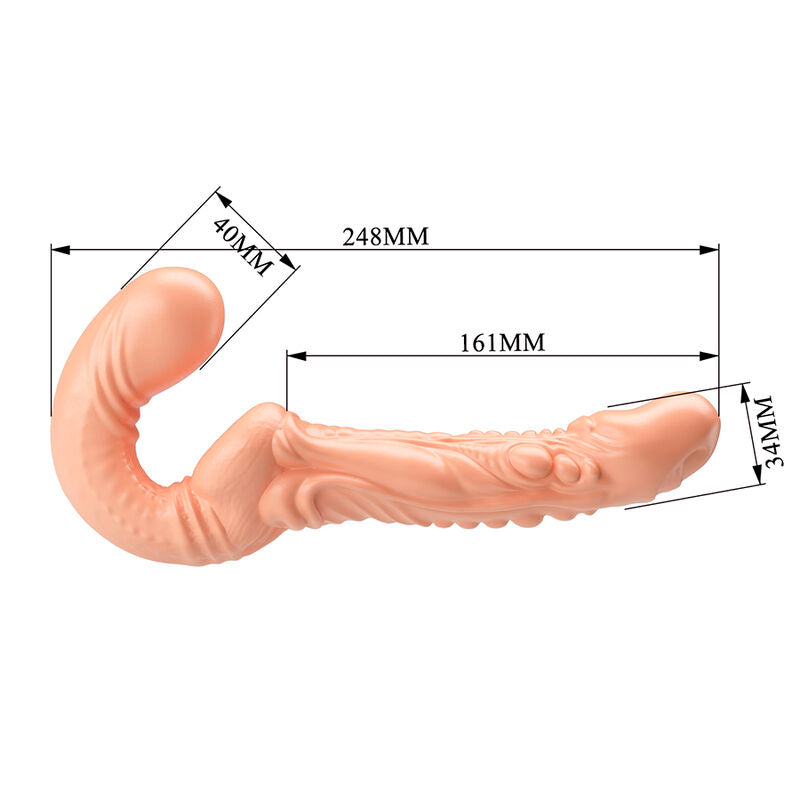 Baile - Emma Strap-On Texturizado para Dupla Penetração