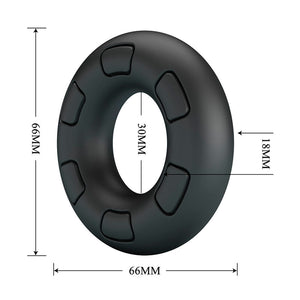 Crazy Bull - Anel Peniano de Silicone Super Macio Bertram Preto