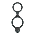 CRAZY BULL - ANEL DUPLO FLORIAN PARA PÊNIS E TESTÍCULOS PRETO