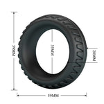 CRAZY BULL - ANEL PENIANO DE SILICONE TEXTURIZADO MERRITT PRETO