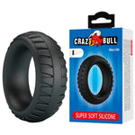 CRAZY BULL - ANEL PENIANO DE SILICONE TEXTURIZADO MERRITT PRETO