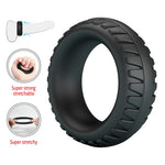 CRAZY BULL - ANEL PENIANO DE SILICONE TEXTURIZADO MERRITT PRETO