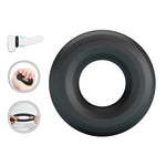 Crazy Bull - Anel Peniano de Silicone Super Macio Urbano Preto