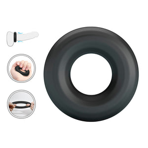 Crazy Bull - Anel Peniano de Silicone Super Macio Urbano Preto