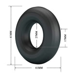 Crazy Bull - Anel Peniano de Silicone Super Macio Urbano Preto