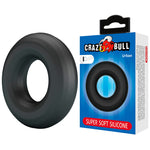 Crazy Bull - Anel Peniano de Silicone Super Macio Urbano Preto