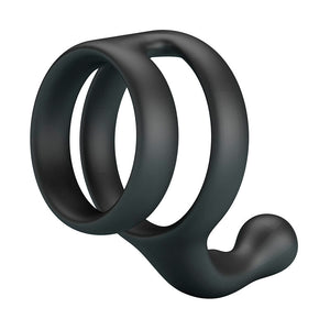 CRAZY BULL - ANEL DUPLO PARA PÊNIS E TESTÍCULOS YANCY PRETO