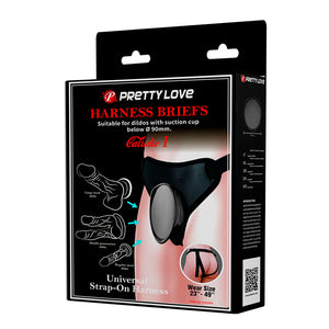 Pretty Love - Arnês Universal com Strap-On Preto