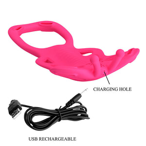 Pretty Love - Massageador de Calcinha Rosa com Controle por Aplicativo de Borboleta