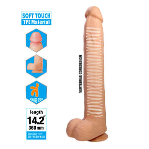 Pretty Love - Dany Dildo Flexível Realista com Ventosa 36 cm -Ø- 5,6 cm