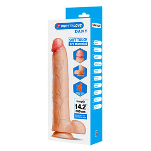 Pretty Love - Dany Dildo Flexível Realista com Ventosa 36 cm -Ø- 5,6 cm