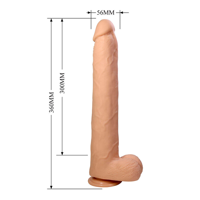 Pretty Love - Dany Dildo Flexível Realista com Ventosa 36 cm -Ø- 5,6 cm