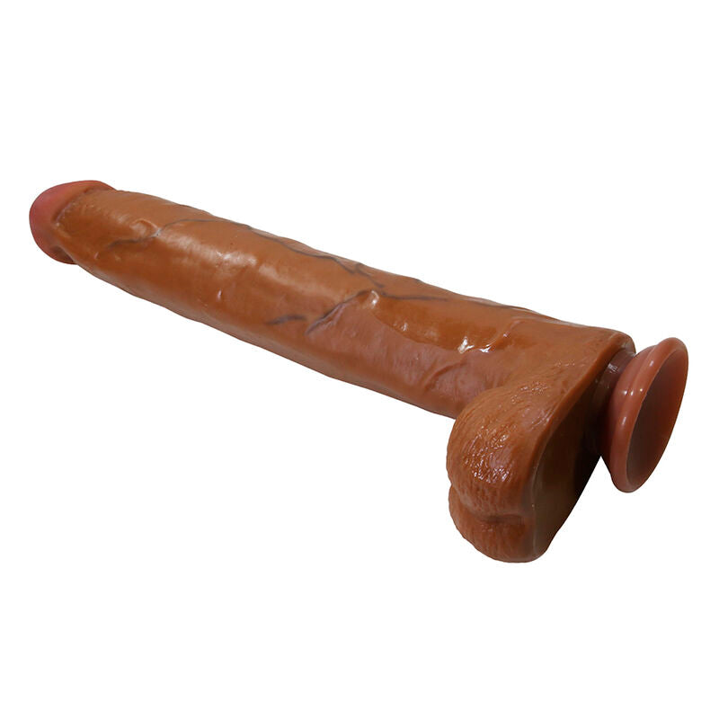 Pretty Love - Dany Dildo Flexível Realista com Ventosa 36 cm -Ø- 5,6 cm Marrom