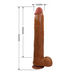 Pretty Love - Dany Dildo Flexível Realista com Ventosa 36 cm -Ø- 5,6 cm Marrom