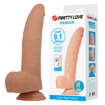 Pretty Love - Fabian Dildo Flexível com Ventosa em Formato de Carne