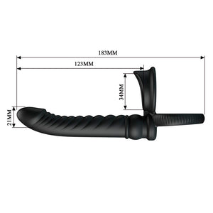 Pretty Love - Vibrador Anal Merritt com Anel e Vibração Preto