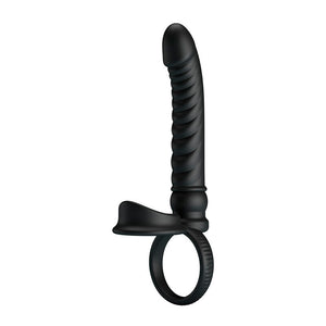 Pretty Love - Vibrador Anal Merritt com Anel e Vibração Preto