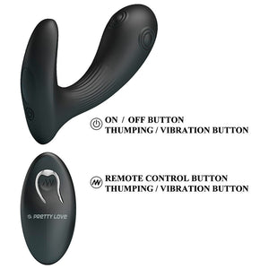 PRETTY LOVE - VIBRADOR DE PRÓSTATA MIRABELLE COM CONTROLE REMOTO