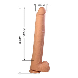 Pretty Love - Pat Dildo Flexível Realista com Ventosa 40 cm -Ø- 6 cm