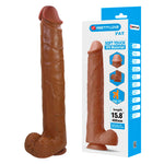 Pretty Love - Pat Dildo Flexível Realista com Ventosa 40 cm -Ø- 6 cm Marrom