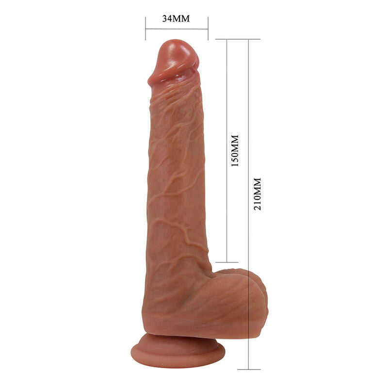 Pretty Love - Jonathan Vibrador Realista com Controle Remoto - Marrom