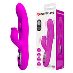 Pretty Love - Vibrador Oscilativo Yalanda Rabbit com Display de LED Roxo
