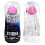PRETTY LOVE - COPO DE MASTURBAÇÃO TEXTURIZADO 360º TRANSPARENTE