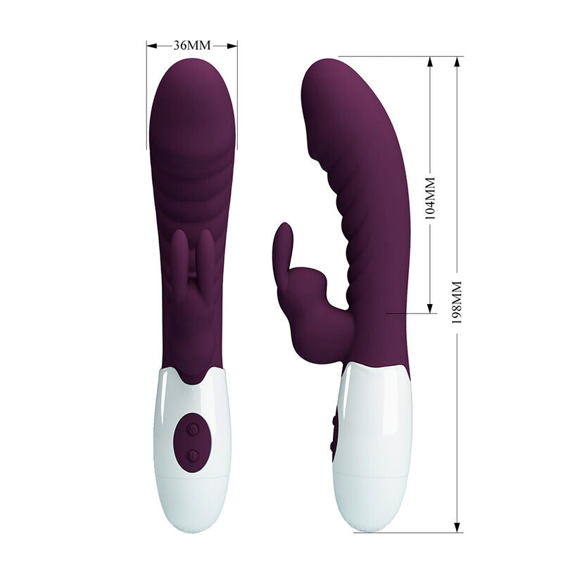 Pretty Love - Vibrador Coelho Naughty Bunny com 30 Funções - Roxo