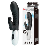 PRETTY LOVE - VIBRADOR COELHO NAUGHTY BUNNY COM 30 FUNÇÕES PRETO