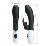 PRETTY LOVE - VIBRADOR COELHO NAUGHTY BUNNY COM 30 FUNÇÕES PRETO