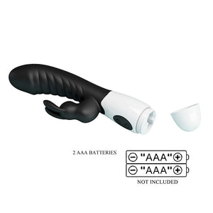 PRETTY LOVE - VIBRADOR COELHO NAUGHTY BUNNY COM 30 FUNÇÕES PRETO