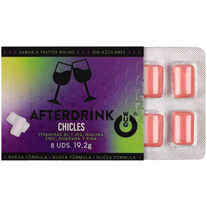 Wug After Drink – a Goma de Mascar Funcional que Ajuda Você a Recuperar as Energias Depois de uma Noite de festa. Cartela com 8 unidades.