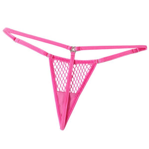 Chilirose - Cr 4856 Micro Tanga Rejilla Neon Rosa S/M