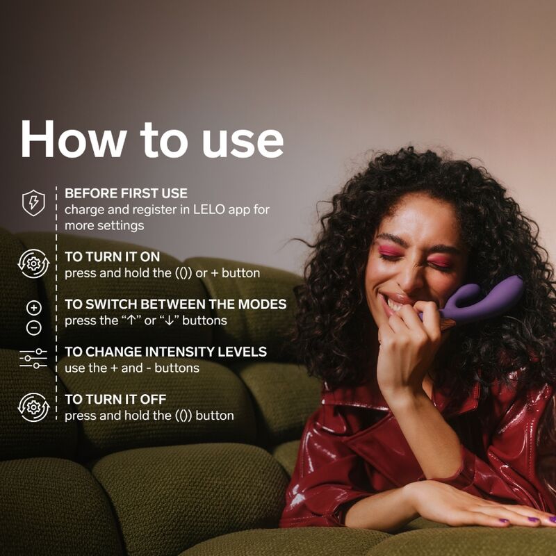 Lelo - Ina Thrust Rabbit Vibrador de Empurra Roxo