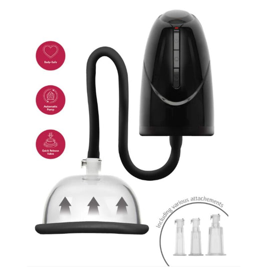 SHE.E.O - Bomba de Vácuo Automática para Vagina e Clitóris Preta