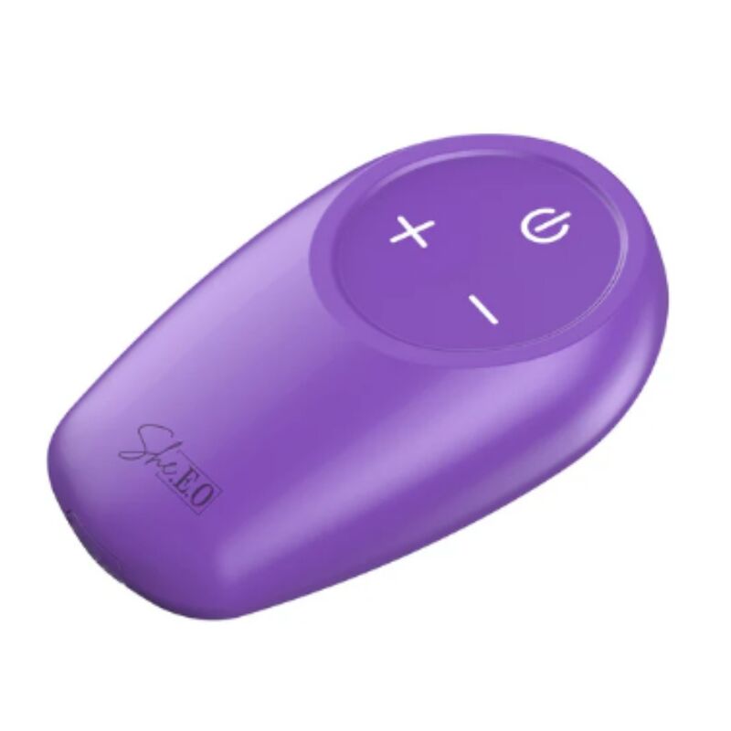 SHE.E.O - Estimulador Anal Vibratório Rotativo com Controle Remoto - Roxo