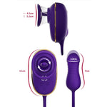 SHE.E.O - APARELHO DE SUCÇÃO CLITORIANA COM EFEITO DE LAMBIDA E ESTIMULADOR ANAL ROXO